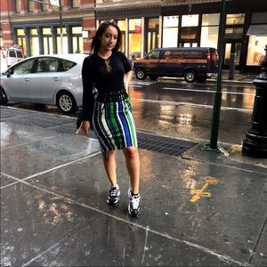 striped pin up skirt